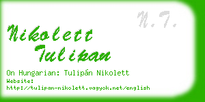 nikolett tulipan business card