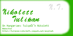 nikolett tulipan business card